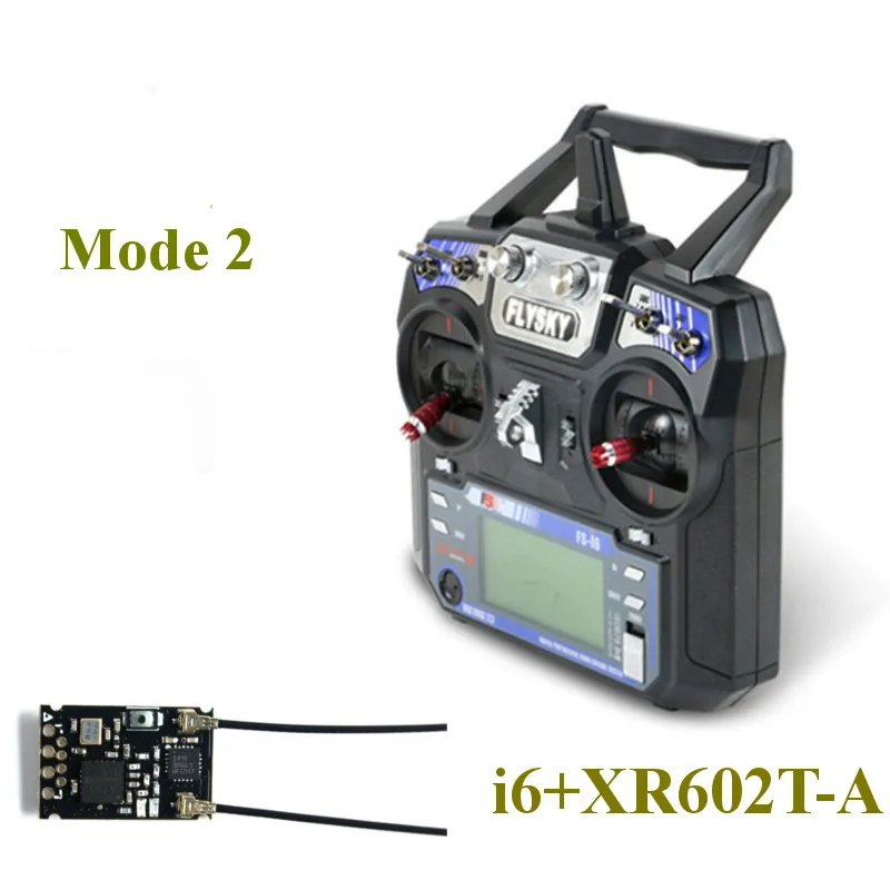 Mode 2 i6 XR602T-A FLYSKY FS-i6 i6 2,4G 6CH передатчик AFHDS с iA6B X6B A8S R6B iA10B приемник Радиоконтроллер для RC FPV Дрон самолет - Цвет: Mode 2 i6 XR602T-A