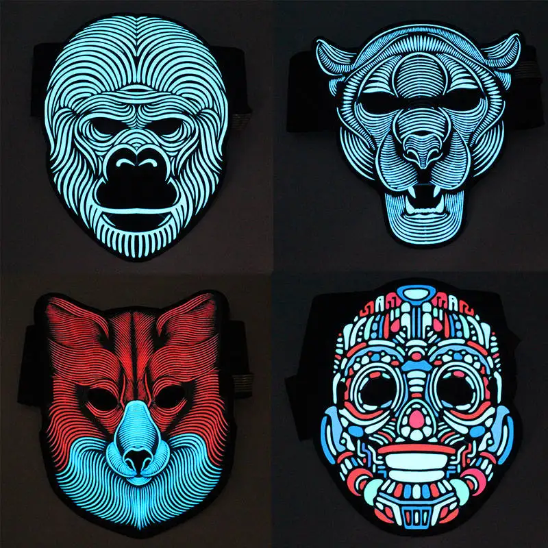 Ужасный ночной крик украшения светодиодный Звук Активированный Хэллоуин полный