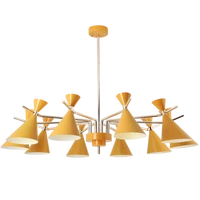 modern chandelier macaron color trumpet chandelier living room dining room bedroom personality fashion minimalist lamps