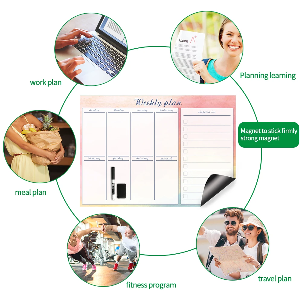 Магнитная фотомагнитная гибкая доска для ежедневного обучения 42x30 см|Доска