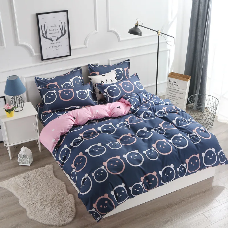 Пододеяльник с рисунком животных из мультфильмов 100% полиэстер пододеяльник