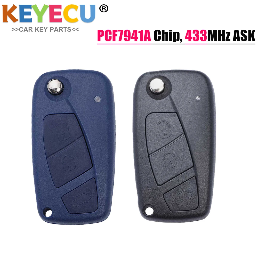 Пульт дистанционного управления KEYECU для автомобиля Fiat Panda 2003 2004 2005 - 2012 3 кнопки Fob