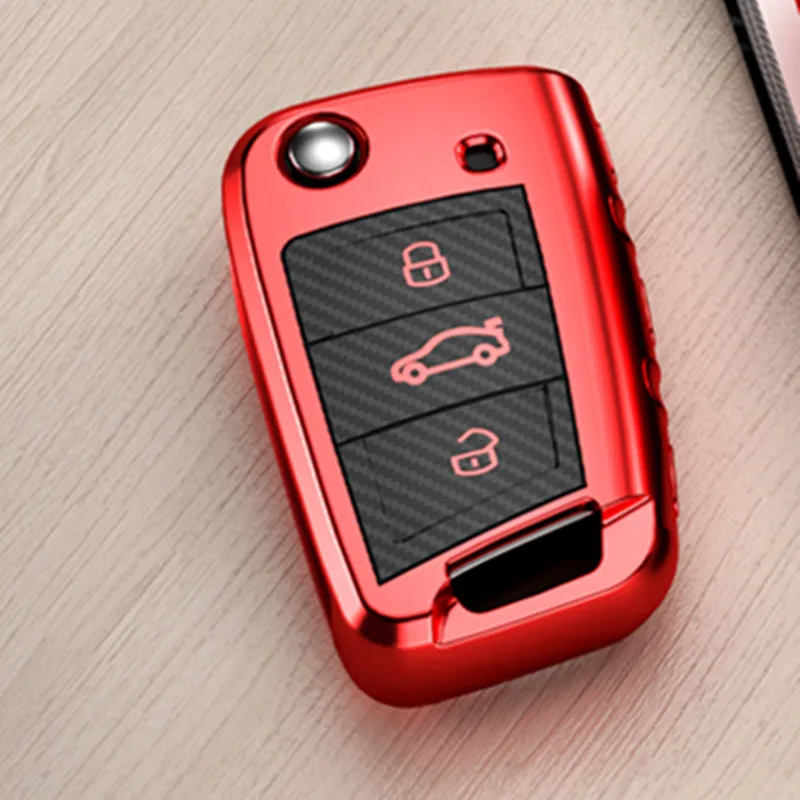 

Car Key Case for Volkswagen VW Teramont Touran L Lamando Golf 7 6 MK7 GTI Sportsvan Polo Caddy Sharan VW Passat B6 B8 Scirocco