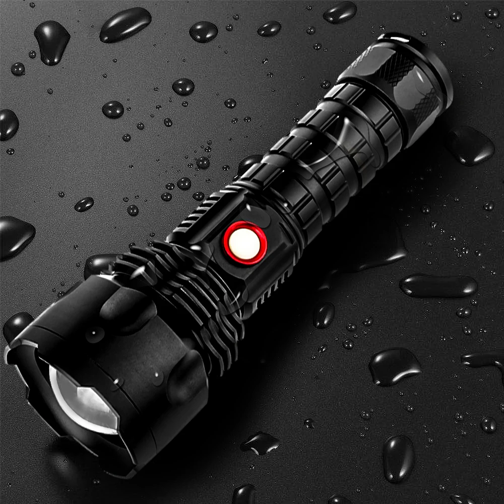 Супер яркий 4 ядерный P50 светодиодный фонарик высокой плотности из алюминиевого