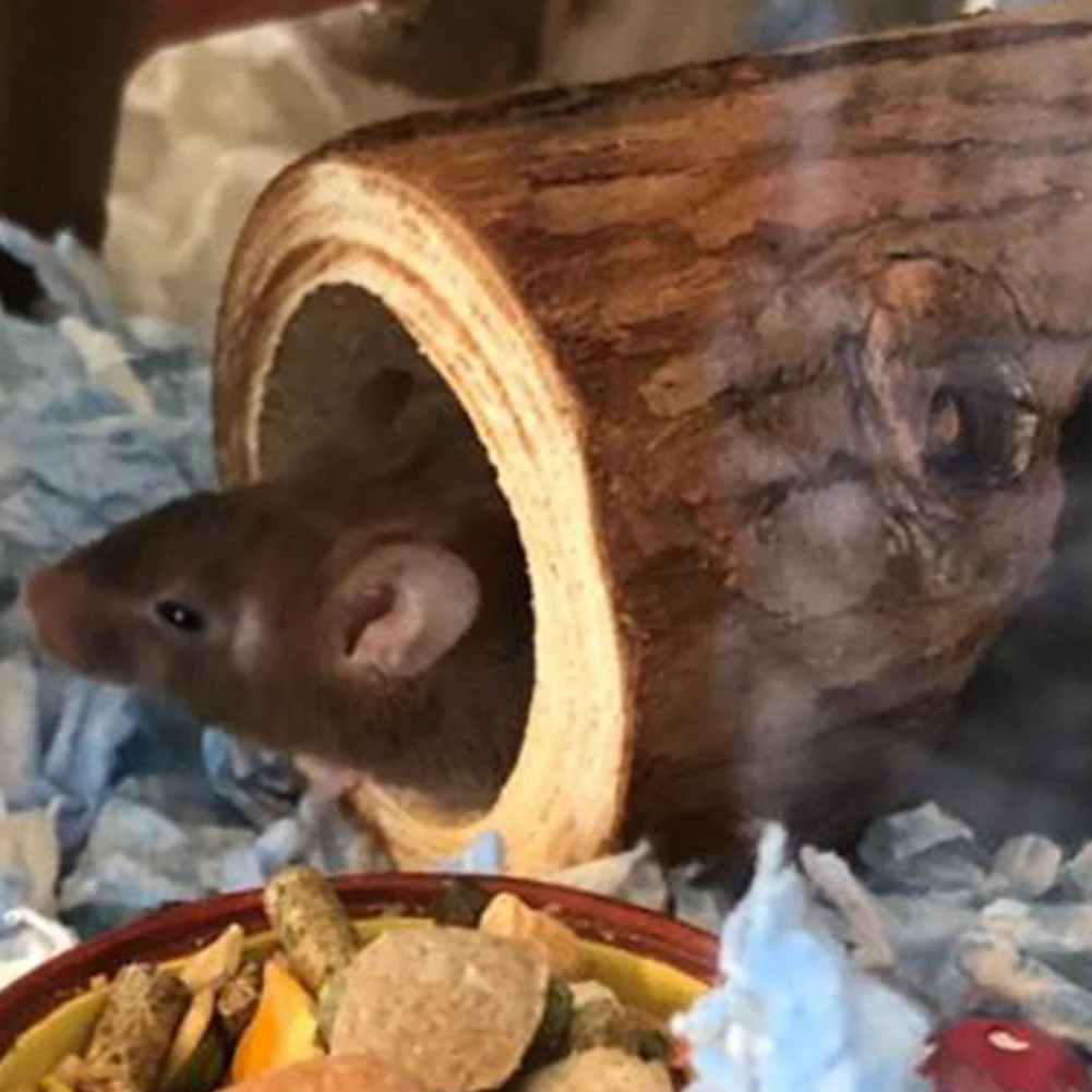 Хомячки для домашних животных деревянные туннели пустотелые стволы дерева зубья