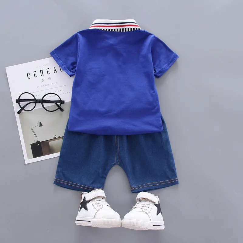 Летний детский повседневный костюм футболка с короткими рукавами и шорты