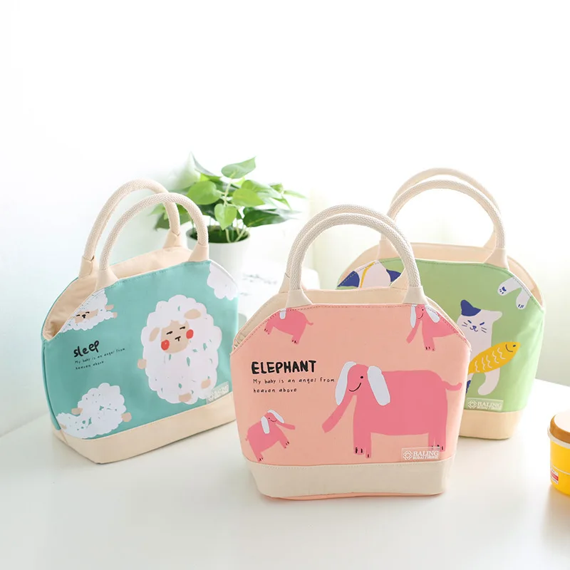 Водонепроницаемая холщовая свежесть изоляция сумка для ланча женщин и детей