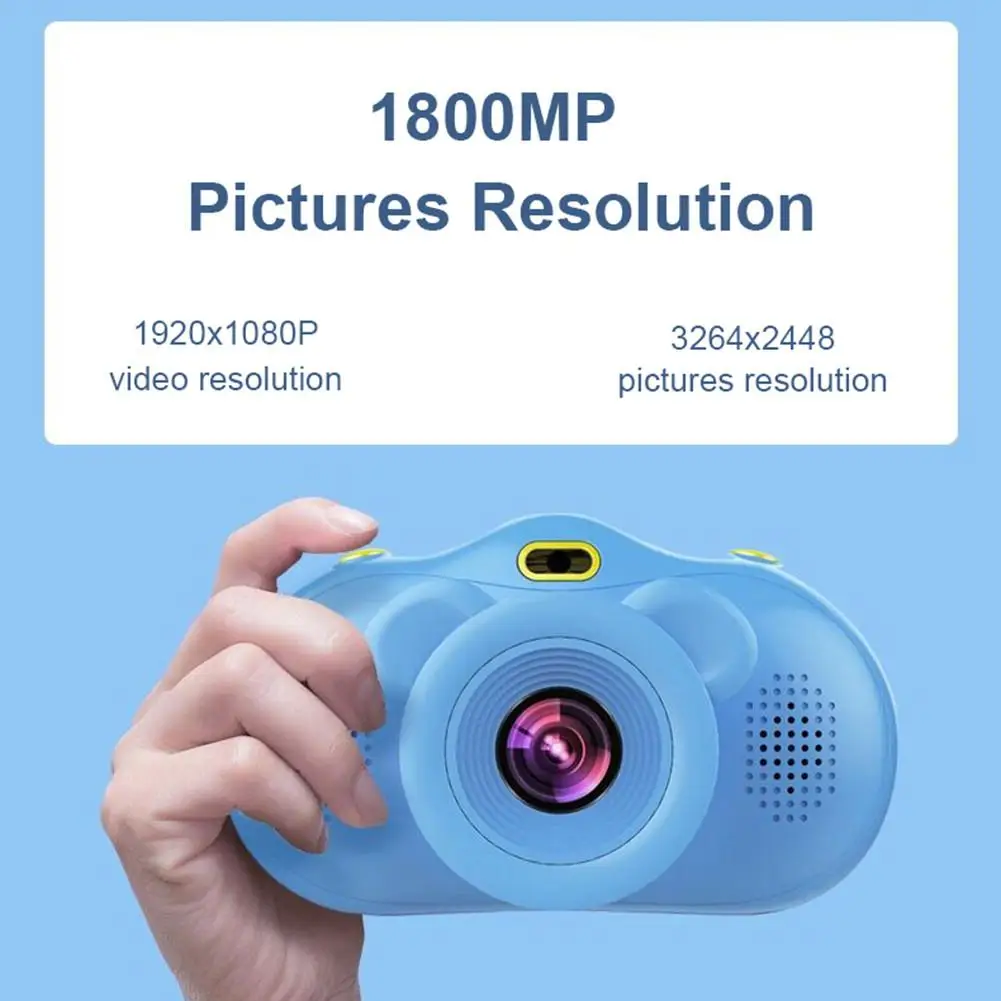 Детская мультяшная мини камера с большим экраном 2 4 дюйма высокой четкости