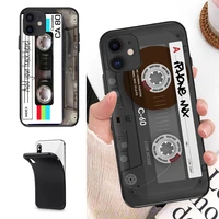 retro tape mobile phone case for iphone se 6 6s 7 8 plus x xr xs 11 12 pro max 12 mini fashion soft tpu cover coque capa