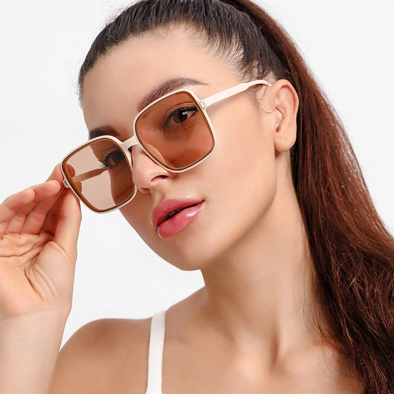 

2021 новые модные солнцезащитные очки с большой оправой для улицы женские солнцезащитные очки Suqare Винтажные Солнцезащитные очки UV400 Солнцеза...