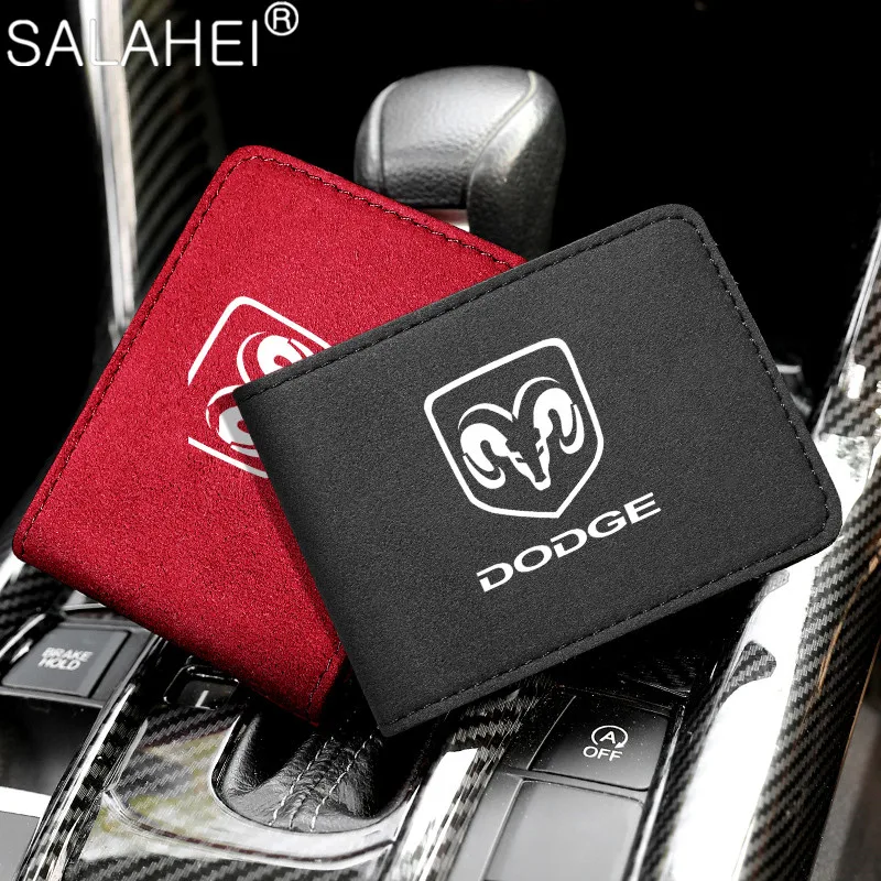 Car Driver's License Documents Bag Wallet For Dodge RAM 1500 Charger SXT SRT Challenger R/T RT Caliber Journey Caravan Chrysler |