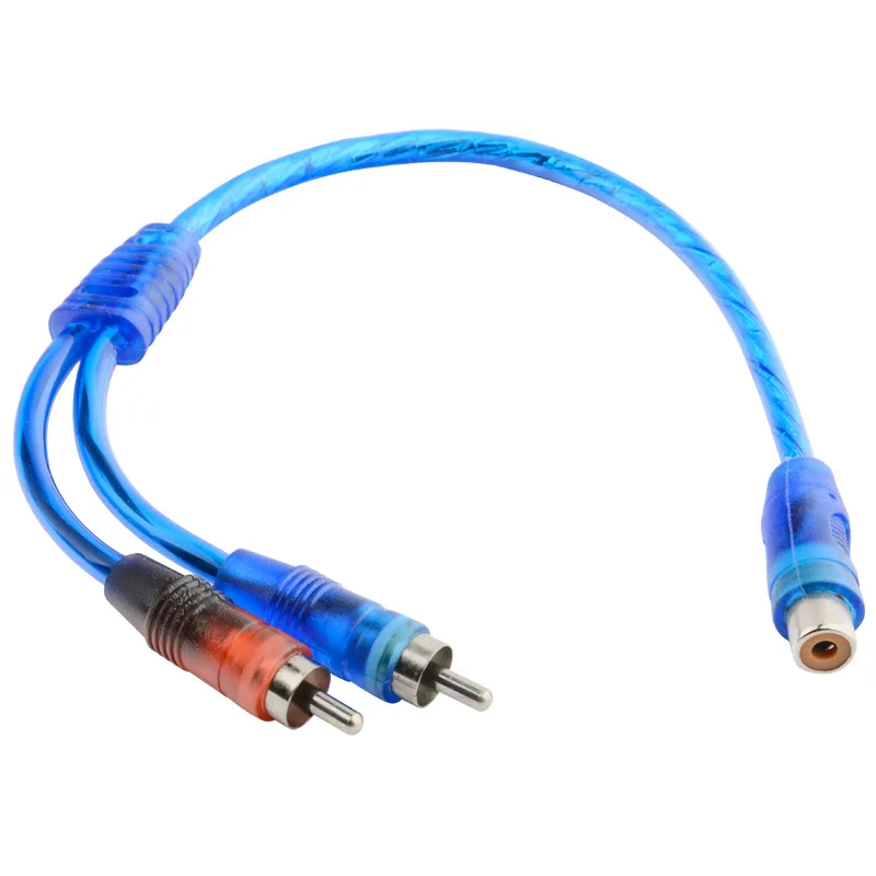 30 см 1RCA шина 2RCA штекер AV линия один два штекера двойная головка лотоса короткая