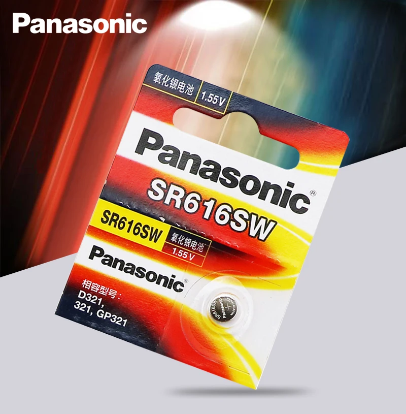 

Аккумулятор Panasonic SR616SW, 321 оксид серебра D321 321 GP321 1,55 в, 6,8 мм * 1,6 мм, сделано в Японии