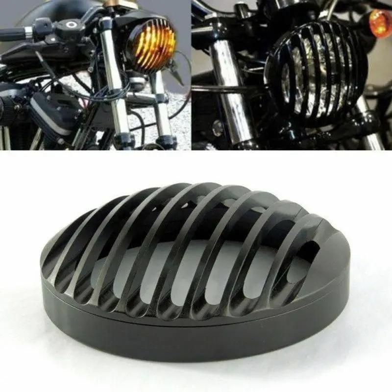 Yiwa 5 3/4 &quotCNC головной светильник Гриль Крышка для Sportster XL 883 1200 2004 14 Мотоцикл CNC