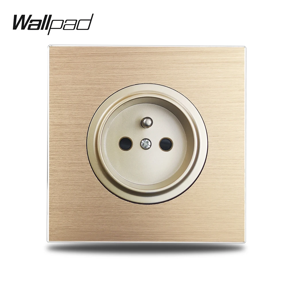 Настенная розетка Wallpad L6 из матового алюминия золотистого цвета 16 А |
