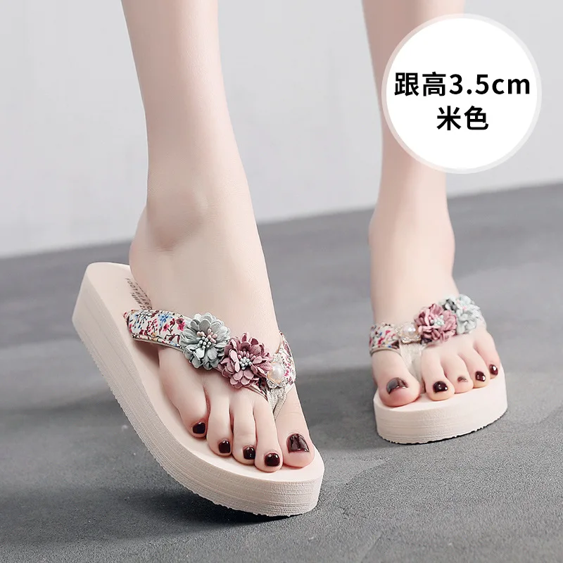 

Women's Sandals Beach Shoes Beach Slippers Little Girl Summer Fashion Wear Anti Slip Flip Flops Slope with Sandals