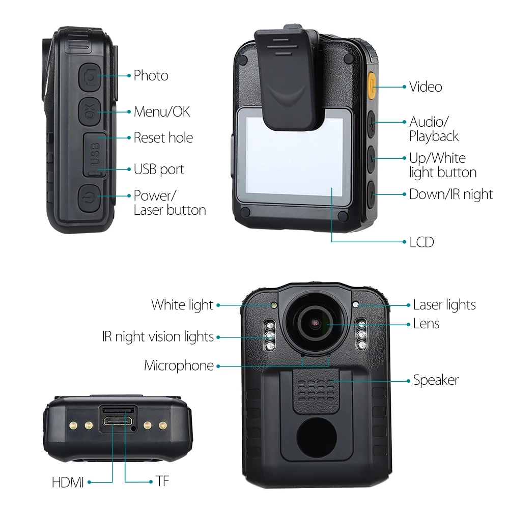 WN9 (восстановленная) HD 1296P Novatek 96650 IR камера ночного видения 170 DegreePocket полицейская