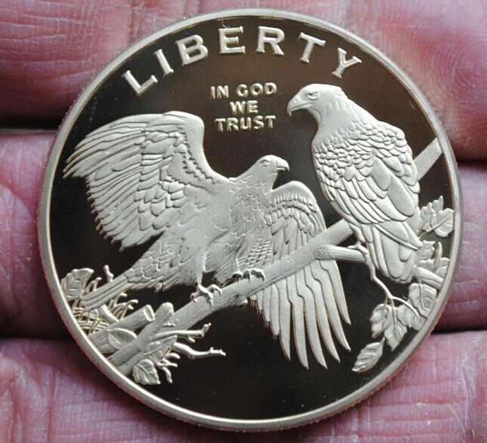 WR American Eagle Gold Plated Collectibles Coins with Coin Holder Silver Us Challenge Original Medal Gift Item Dropshipping | Дом и сад