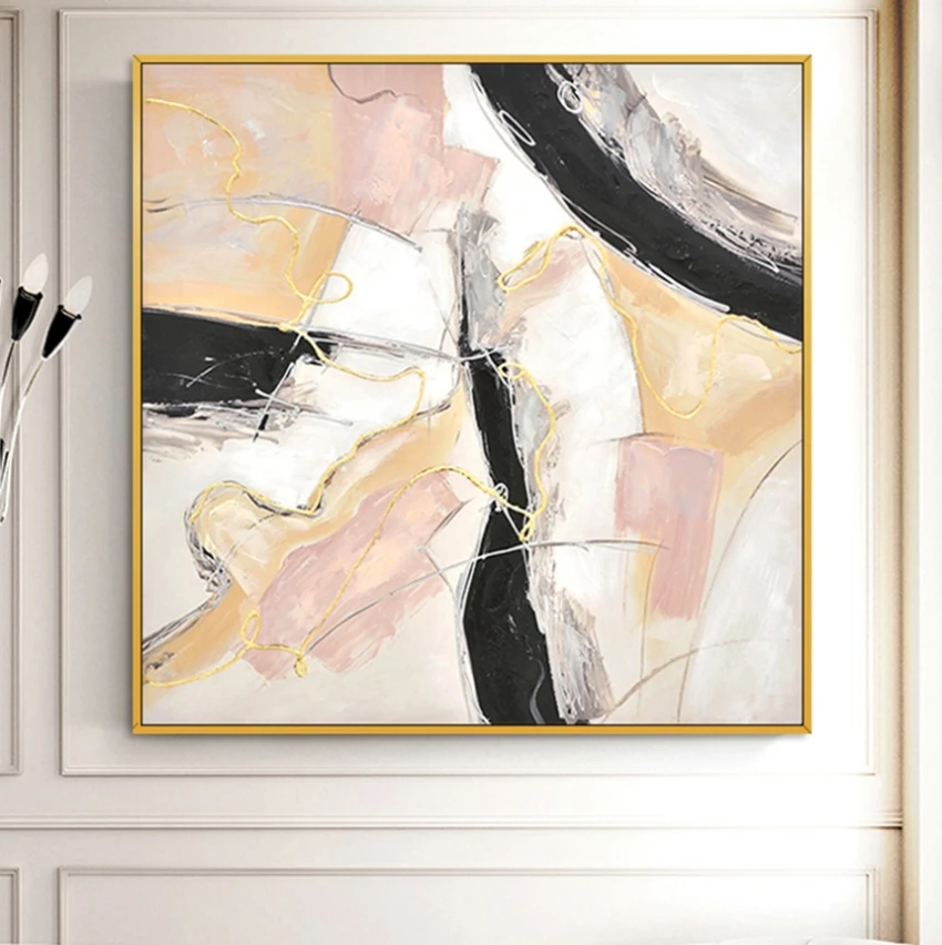 Квадро абстрактный фон ручная роспись маслом на холсте для Домашнего Дизайна