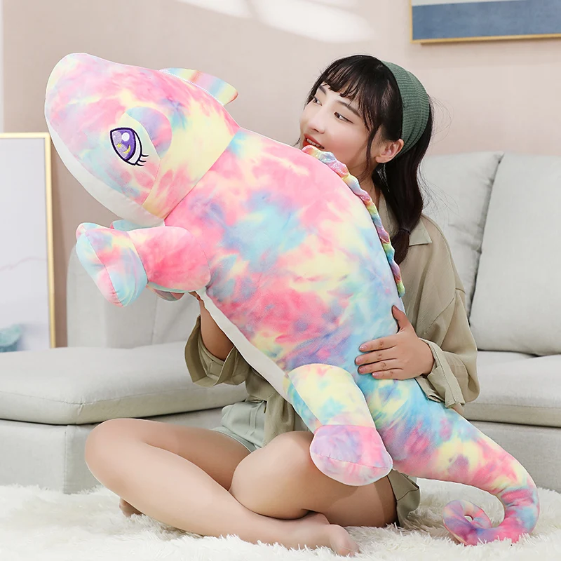 

New Nice Giant Plush zard Cute Stuffed Animal Colour Dinosaur Dolls Toys Soft Pillow chameleon For Child Birthday Xmas Gifts