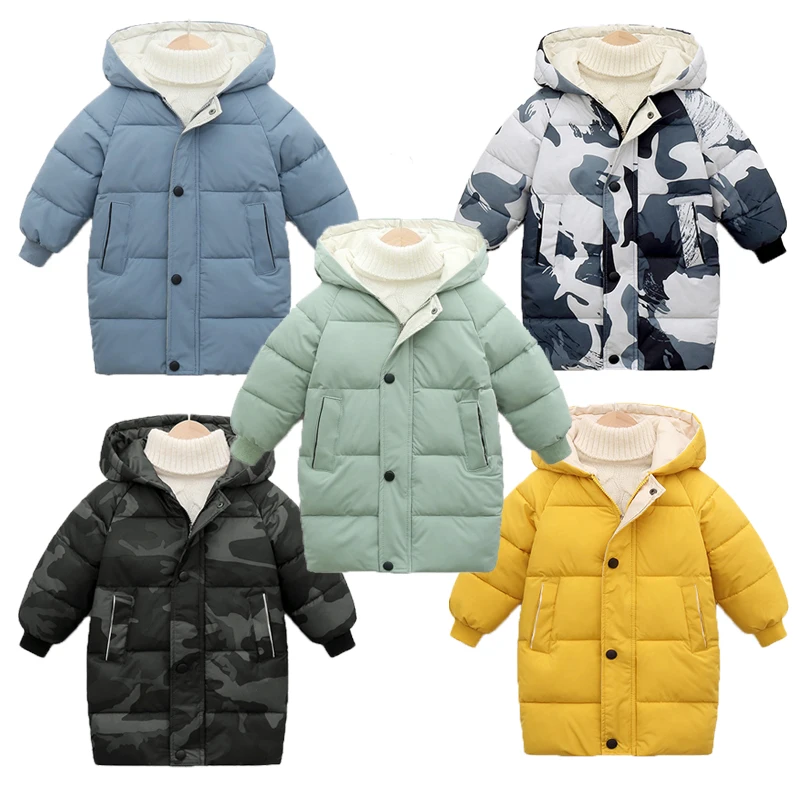 

Fashion Boys Girls Down Parkas Jackets 2-10 Years Winter Girl Warm Hooded Outerwear Children Down Jackets Baby Kids Coats Parkas