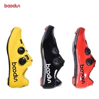 boodun professional men road bike shoes carbon cycling shoes reflective breathable ultralight racing roadbike bicycle shoes