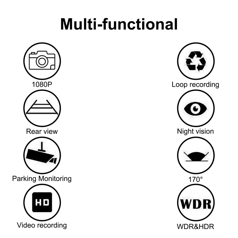 7 дюймов Dash Cam Пресс Экран Видеорегистраторы для автомобилей Камера Dashcam Full HD 1080P