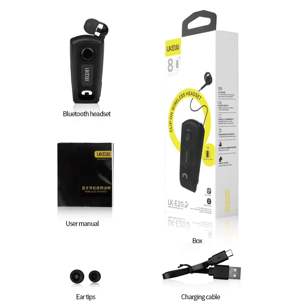 Беспроводная Bluetooth гарнитура с микрофоном и вибрацией|Наушники гарнитуры| |