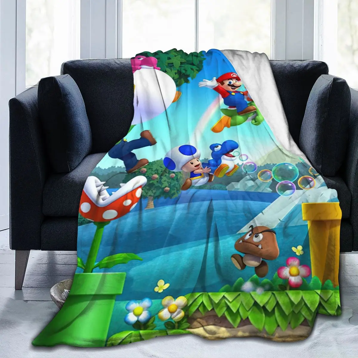 

3D Cartoon Sherpa Blanket Warm Super Soft Flannel Office Nap Bedspread Sofa Bedding Plush Quilt Plaids 300699479