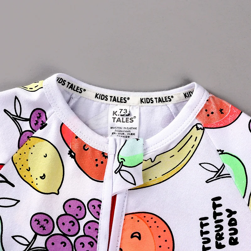 Fashion Fruit Printed Rompers For Newborn Jumpsuit Boys Girls Summer Short-sleeved Outfits Sunsuit Toddler Overalls Clothing | Детская