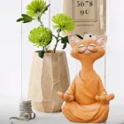 Статуи для сада, причудливая фигурка кошки Будды, коллекционная счастливая кошка для медитации, йоги, художественные скульптуры, украшения 2021 #4