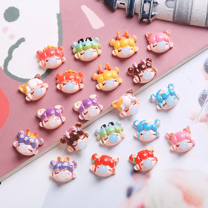 

Модные Мультяшные 3D безделушки для ногтевого дизайна, 20 шт., безделушки для девочек, игривое сердце для девочек, украшения для ногтей из смол...