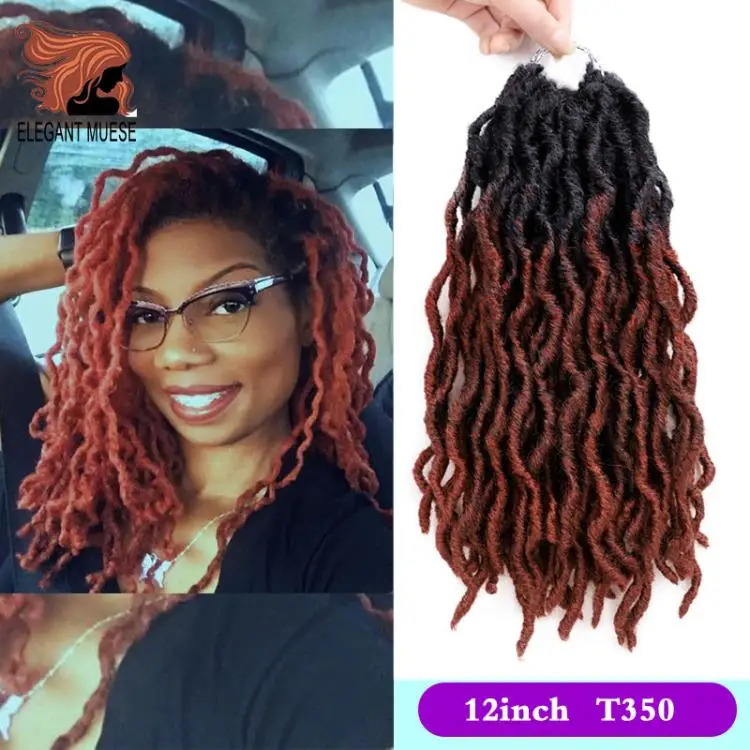 12/18 дюймов crochte косы короткие Faux locs Curly мягких волос синтетические волосы для оплетки удлинитель накладки из натуральных волос для любого Для женщин