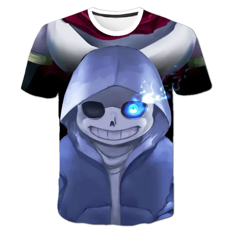 

t-shirt undertale for children Cute Skull Sans Print 3D KIDS T shirt Hip Hop Tshirts Boys Cool Summer Short Sleeve Tshirt Unisex