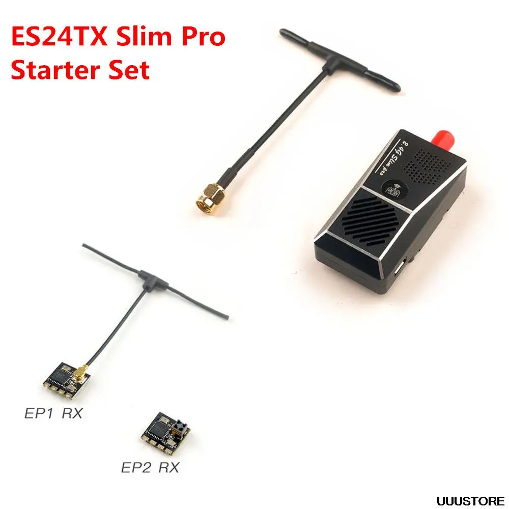 

Happymodel 2.4G ExpressLRS ELRS Starter Set ES24TX Slim Pro 2.4G Nano TX with 3PCS 2.4G EP1 EP2 RX for FPV Long Range RC Drones