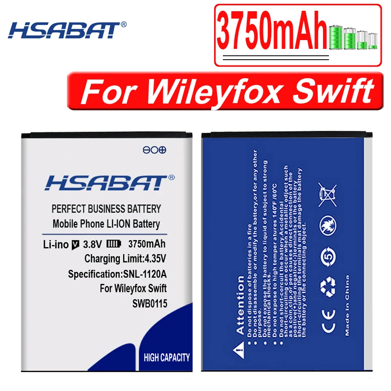 Аккумулятор HSABAT SWB0115 на 3750 мАч для Wileyfox Swift|Аккумуляторы мобильных телефонов| |