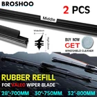 Лента дворников Автомобильная вставка автомобиля из натурального каучука, 2 шт., запасные части для стеклоочистителей Valeo Type 8 мм, 28 Дюймов, 30 дюймов, 32 дюйма