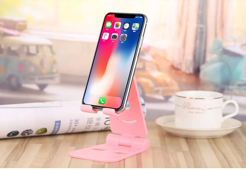 Складной пластиковый держатель для телефона Vogek, подставка для iPhone 7, 8 plus, X, для samsung S9, яркие цвета, подставка для планшета, настольный держатель для телефона