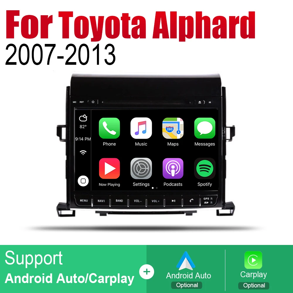 Автомагнитола ZaiXi с GPS навигацией Android Bluetooth Wi Fi 2din для Toyota Alphard 2007 ~