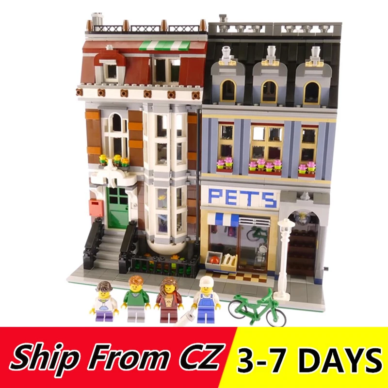 KING Bricks 15009 15005 Pet Shop creator строительные блоки совместимы с 10218 10211 city Street серии игрушек Кирпичи подарок