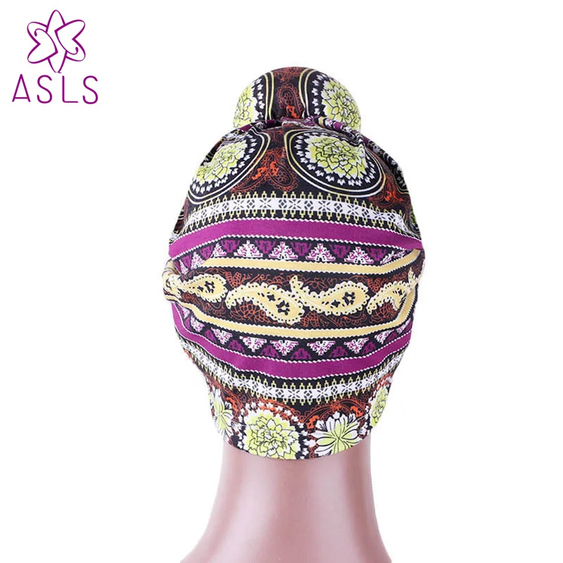 Новый женский Африканский узор Бохо мяч головная повязка шляпа пончик шапочка