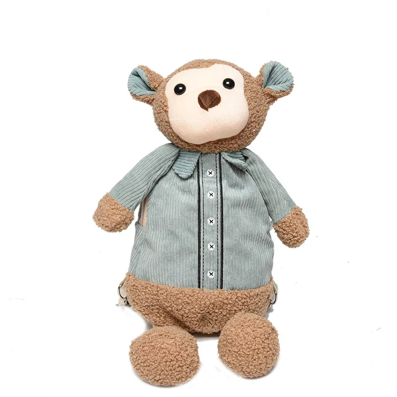

New Arrival Children's Backpack for 2021 Summer Cute Cartoon Animals Plush Backpack Creative 3D Animals School Bag for Kids