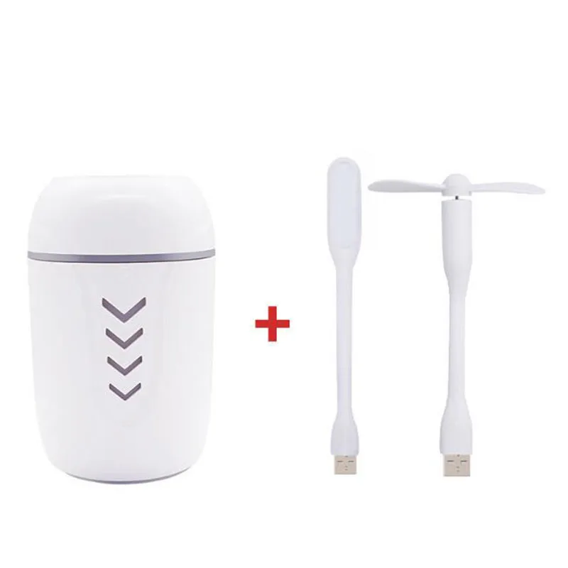 

3 in 1 USB Air Humidifier For Home Ultrasonic Car Mist Maker with Mini LED Lamp USB Fan Office Desktop Air Purifier