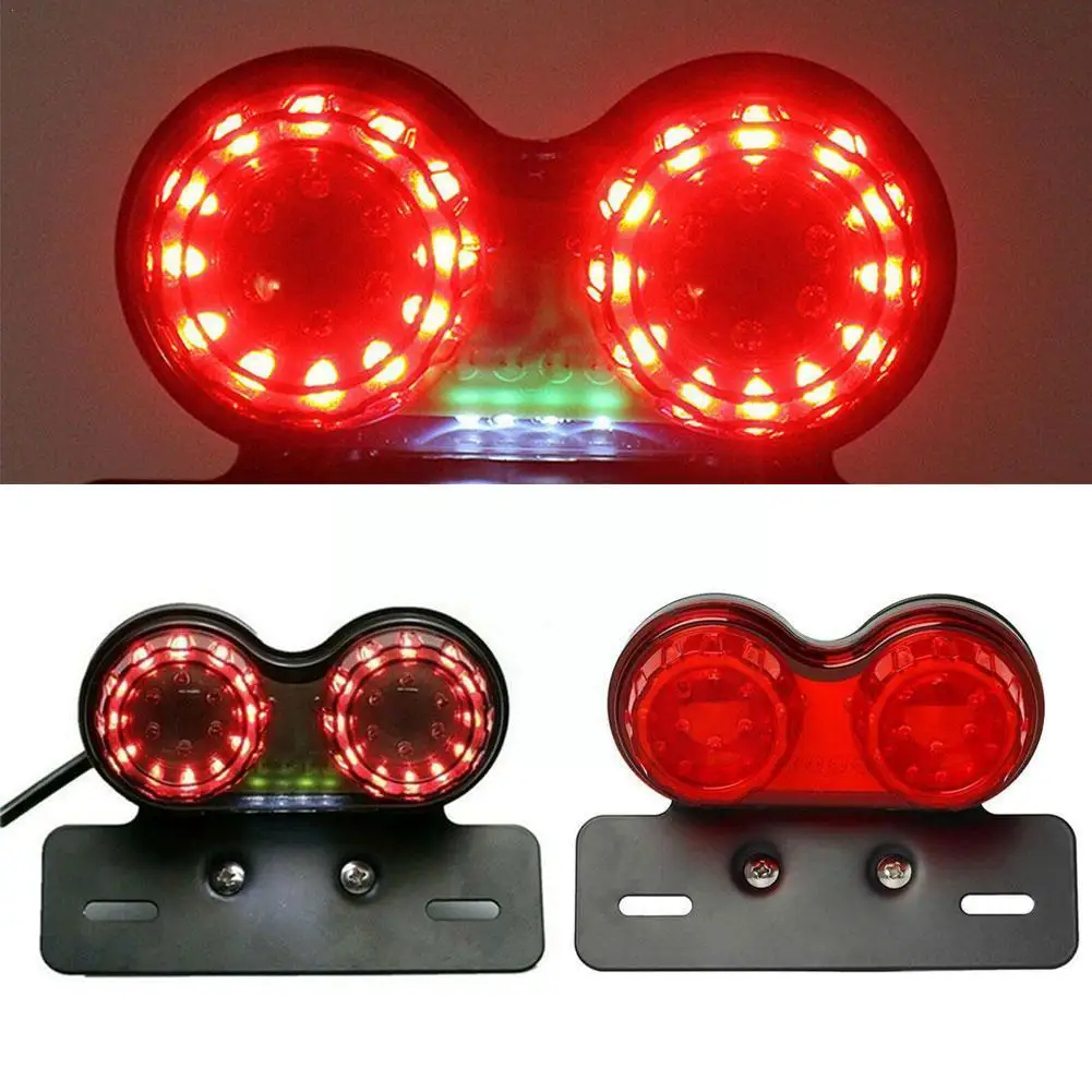 

New Universal Motorcycle Led Tail Light Rear Brake taillights taillights Cruise Lamp LED brake Rear with retrofitted lights C1P9