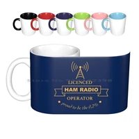mug _ licenced and proud ceramic mugs coffee cups milk tea mug ham radio amateur radio radio communication communications tech