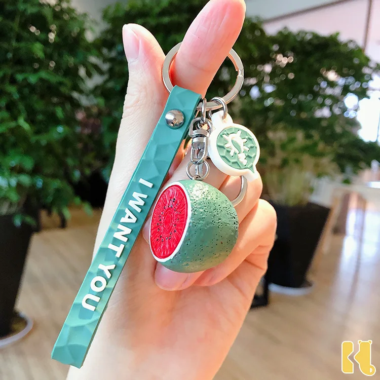 

Simulation Fruit Keychain Creative Cartoon Backpack Pendant Bag Decoration Car Accessories Keyring New product Hot Sale Gift
