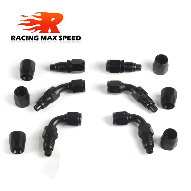 AN6 топливные фитинги для масла черный шланг переходник комплект нейлоновый