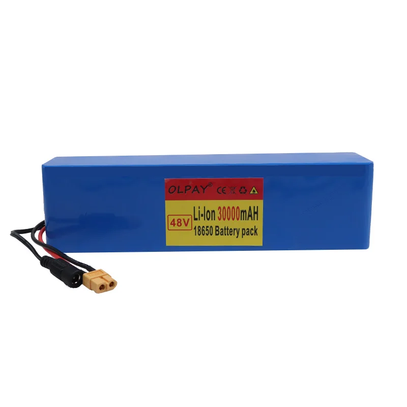 

New 48V 30Ah 1000watt 13S3P 18650 Battery Pack MH1 54.6v bike Electric bicycle battery Scooter with 25A discharge BMS XT60 plug