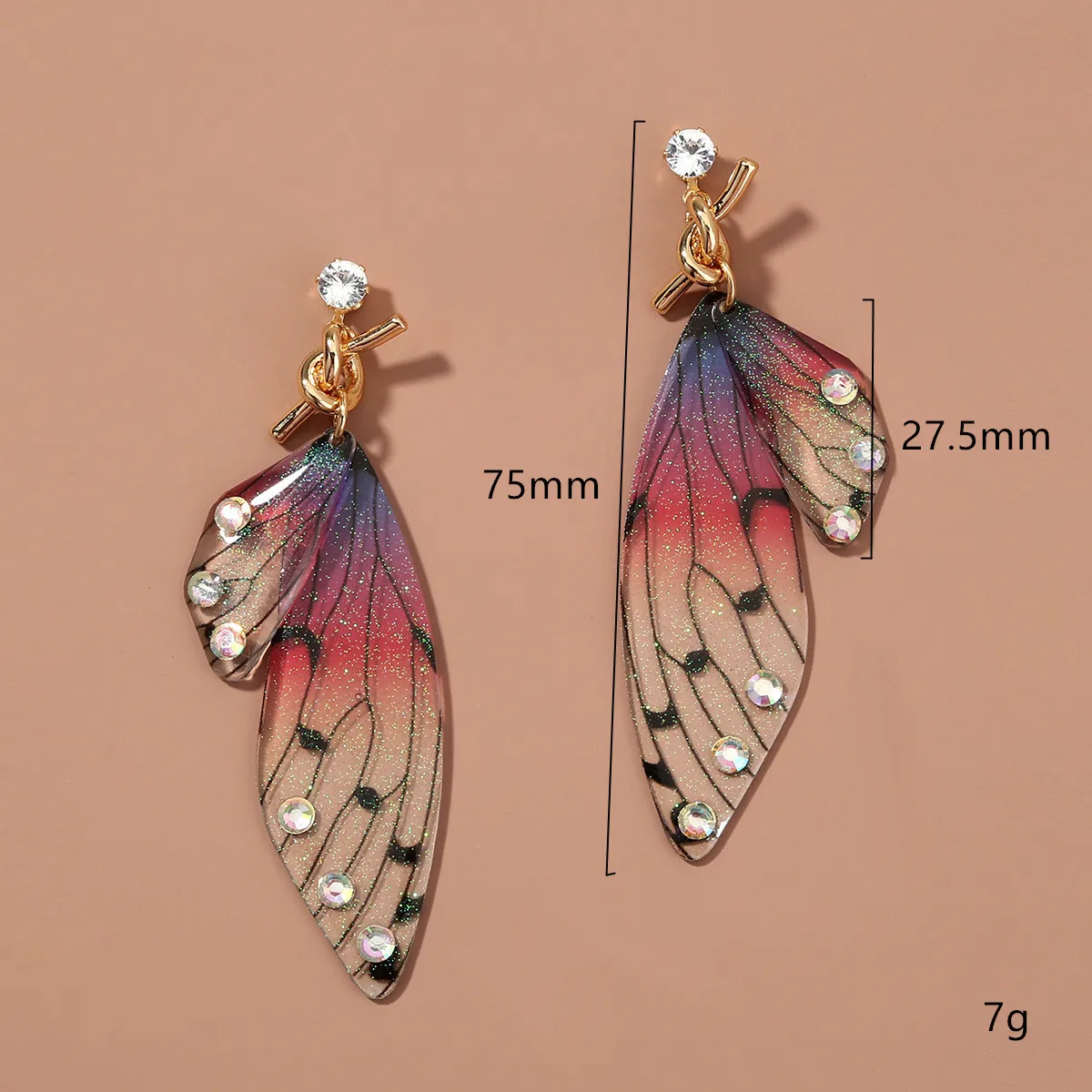 Модные трендовые серьги с крыльями феи 2021 подвесные бабочки и насекомого для