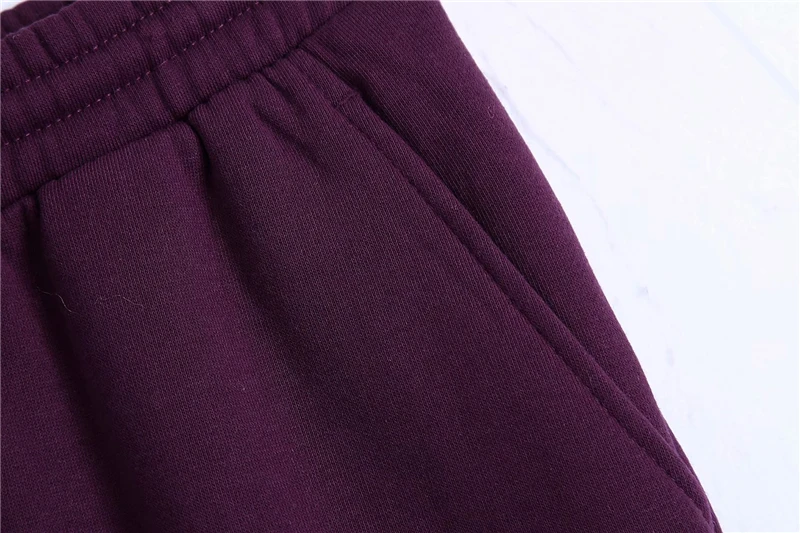 

Causal Women Sport Straight Trousers 2020 Fashion Ladies Elastic Waist Pants Streetwear Female Chic Solid Purple Long Pant